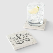 Hochzeitsgeschenk Stone Untersetzer (Seitenansicht)