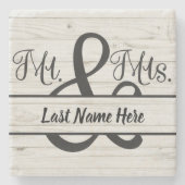 Hochzeitsgeschenk Stone Untersetzer (Vorderseite)