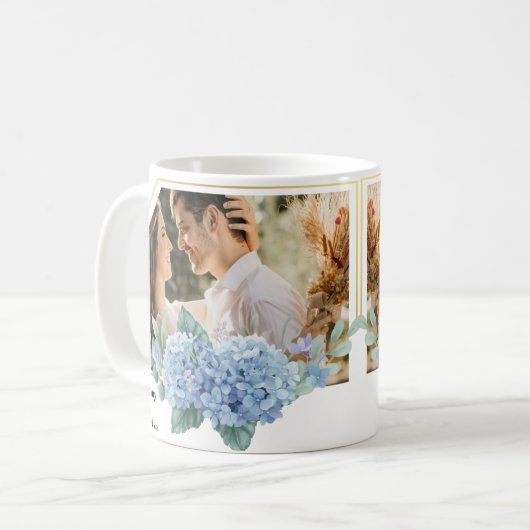 Hochzeitsgeschenk-Tasse Kaffeetasse (Vorderseite Links)