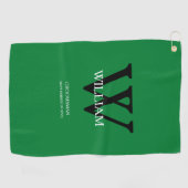 Hochzeitsgeschenk Trauzeuge Modernes Monogramm Coo Golfhandtuch (Horizontal)