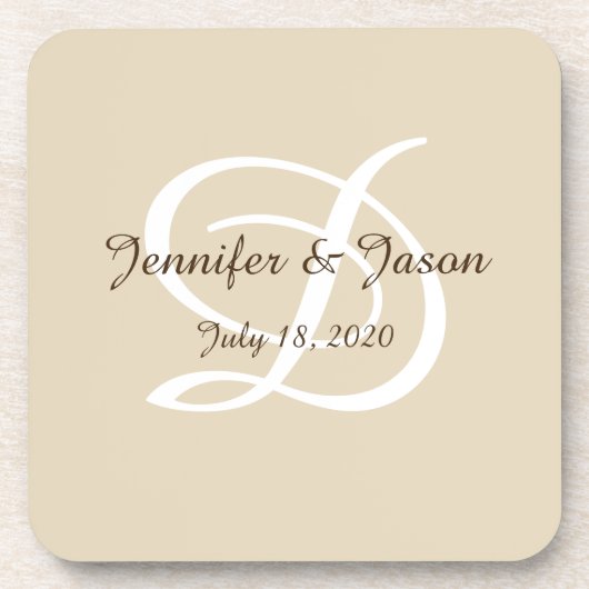 Hochzeitsgeschenk-Untersetzer Getränkeuntersetzer (Vorderseite)