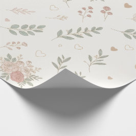 Hochzeitsgeschenk-Verpackungspapier – Elegantes Fl Geschenkpapier