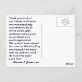 Hochzeitsgeschenk Vielen Dank Pink Floral Bouquet Postkarte (Rückseite)