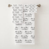 Hochzeitsgeschenk von Herrn und Frau personalisier Badhandtuch Set (Insitu)