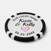Hochzeitsgeschenk-Vorlage Name Unser Glückshand Sü Pokerchips (Einzeln)