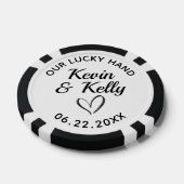Hochzeitsgeschenk-Vorlage Name Unser Glückshand Sü Pokerchips (Einzeln)