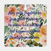 Hochzeitsgeschenk-Wünsche für die neuen Bedürfniss Ornament Aus Metall (Vorderseite)