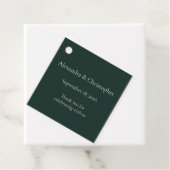 Hochzeitsgeschenkanhänger Deep Green Geschenkanhänger (Beispiel)