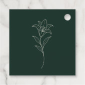 Hochzeitsgeschenkanhänger Deep Green Geschenkanhänger (Rückseite)