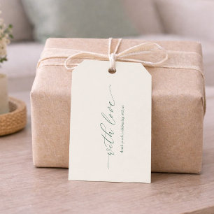 Hochzeitsgeschenkanhänger 'Mit Liebe' – Minimalist Geschenkanhänger