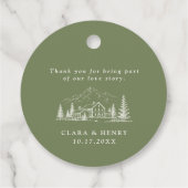 Hochzeitsgeschenkanhänger Sage Mountain Geschenkanhänger (Rückseite)