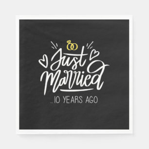 Hochzeitsgeschenke   10. Hochzeitsjubiläum Serviette