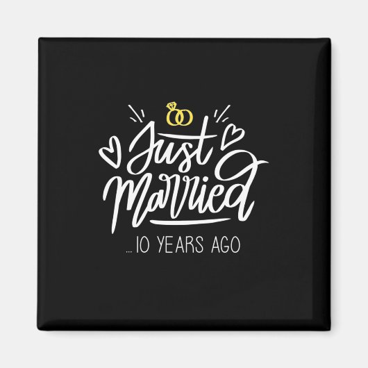 Hochzeitsgeschenke | 10. Hochzeitstag Magnet (Vorne)