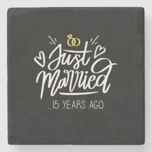 Hochzeitsgeschenke   15. Hochzeitsjubiläum Steinuntersetzer