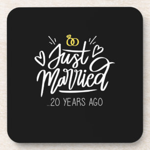 Hochzeitsgeschenke   20. Hochzeitstag Getränkeuntersetzer