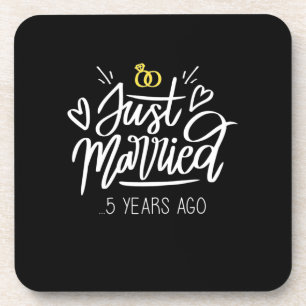 Hochzeitsgeschenke   5. Hochzeitstag Getränkeuntersetzer