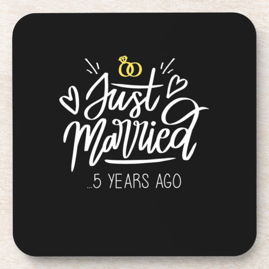 Hochzeitsgeschenke | 5. Hochzeitstag Getränkeuntersetzer (Vorderseite)