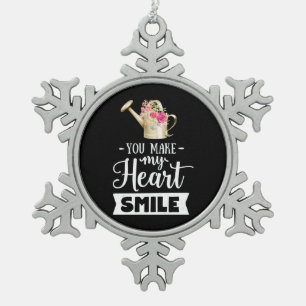 Hochzeitsgeschenke   Du bringst mein Herz zum Läch Schneeflocken Zinn-Ornament