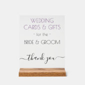 Hochzeitsgeschenke Dusty Violet Black Typografy Cl Acrylschild (Vorderseite)