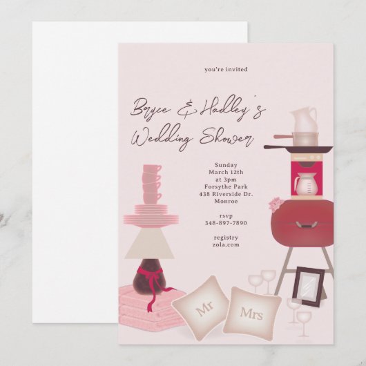 Hochzeitsgeschenke Einladung Dusche (Vorne/Hinten)