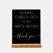 Hochzeitsgeschenke Formale Schwarz-weiße Typografi Acrylschild (Vorderseite)