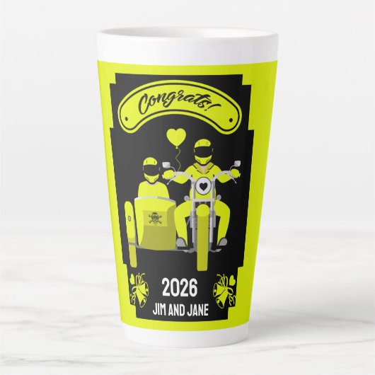 Hochzeitsgeschenke für Motorräder Milchtasse (Vorderseite)