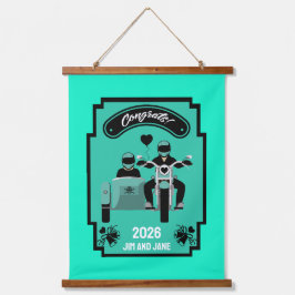 Hochzeitsgeschenke für Motorräder Wandteppich Mit Holzrahmen