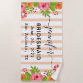 Hochzeitsgeschenke, Junggeselinnen-Abschied, Hochz Strandtuch (Vorderseite)