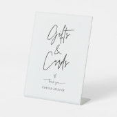 Hochzeitsgeschenke Karten Tischgestelle Zeichen G4 Sockelschild (Vorderseite)