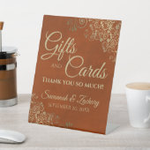 Hochzeitsgeschenke & Karten Vielen Dank Rust Orang Sockelschild (In SItu)