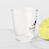 Hochzeitsgeschenke mit Monogramm Schwarz Schnapsglas (Links)