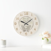 Hochzeitsgeschenke PERSONALISIERT Große Wanduhr (Zuhause)