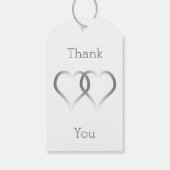 Hochzeitsgeschenke Tags Silberherzen Geschenkanhänger (Rückseite)