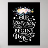 Hochzeitsgeschenke | Unsere Liebe Story beginnt hi Poster (Vorne)