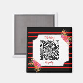 Hochzeitsgeschenkeliste Benutzerdefinierter QR-Cod Magnet (Vorderseite/Rückseite)