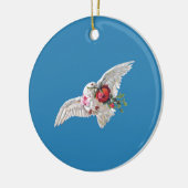 Hochzeitsgeschenkideen - personalisierte Tauben de Keramik Ornament (Links)