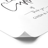 Hochzeitsgeschenkkarte Unterschreiben Tisch Empfan Poster (Ecke)