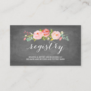 Hochzeitsgeschenkliste Blumenkarte Rosengarten Begleitkarte
