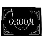 Hochzeitsgeschenktasche für Brautparty Große Geschenktüte (Rückseite)