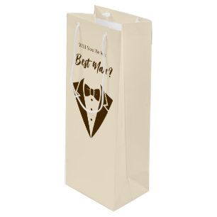 Hochzeitsgeschenktasche für den Trauzeugen Geschenktüte Für Weinflaschen