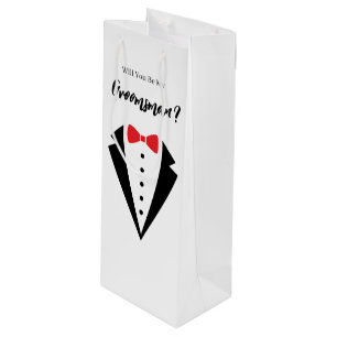 Hochzeitsgeschenktasche für den Trauzeugen Geschenktüte Für Weinflaschen