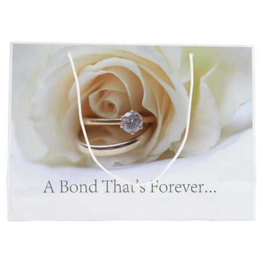 Hochzeitsgeschenktasche für Glückwünsche Große Geschenktüte (Rückseite)