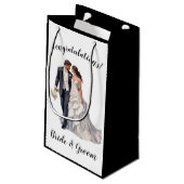 Hochzeitsgeschenktasche Kleine Geschenktüte (Rückseite Schrägansicht)