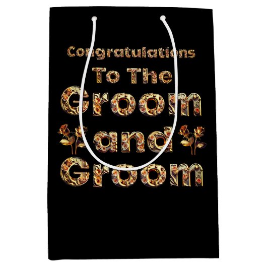 Hochzeitsgeschenktasche Mittlere Geschenktüte (Vorderseite)