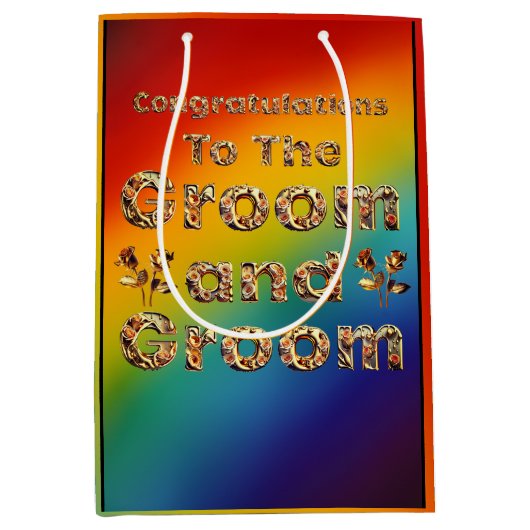 Hochzeitsgeschenktasche Mittlere Geschenktüte (Vorderseite)