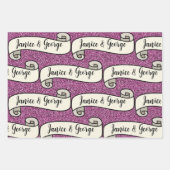 Hochzeitsgeschenkverpackung personalisiert geschenkpapier set (Vorderseite 3)