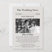 Hochzeitsgeschichte Zeitungsanzeige Save the Date (Vorderseite)