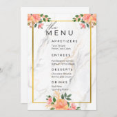 Hochzeitsgeschichten: Das Menü Einladung (Vorne/Hinten)