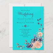 Hochzeitsgeschichten für aquamarine Korallenflora (Vorderseite)