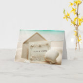 Hochzeitsgeschichten in Strandsand Karte (Gelbe Blume)